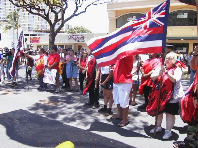 Waiting for Marchers